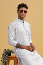 Be Active MenS Cotton Regular Kurta (C-599-1_White