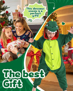 CANASOUR Dinosaur Onesie Kids Animal Halloween Cosplay Costume for 5T Girls Dino Unisex Outfuit One Piece Hooded Christmas Soft
