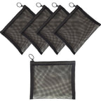 patu Zipper Mesh Bags, Size L / A5, 5 Pieces, Beauty Makeup Cosmetic Accessories Organizer, Travel Toiletry Kit Set Storage Pouc