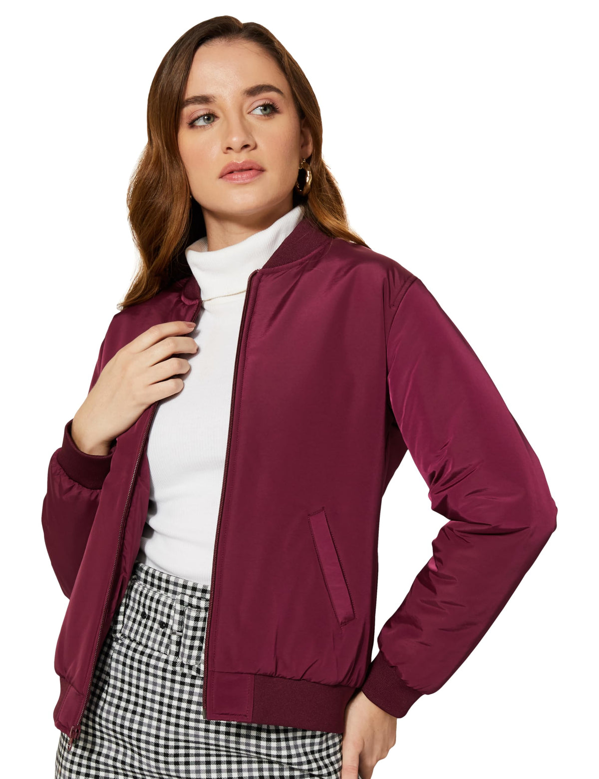 Amazon Brand  Symbol Womens Bomber Jacket (SBAW22WJKT301_Red_3XL) 3