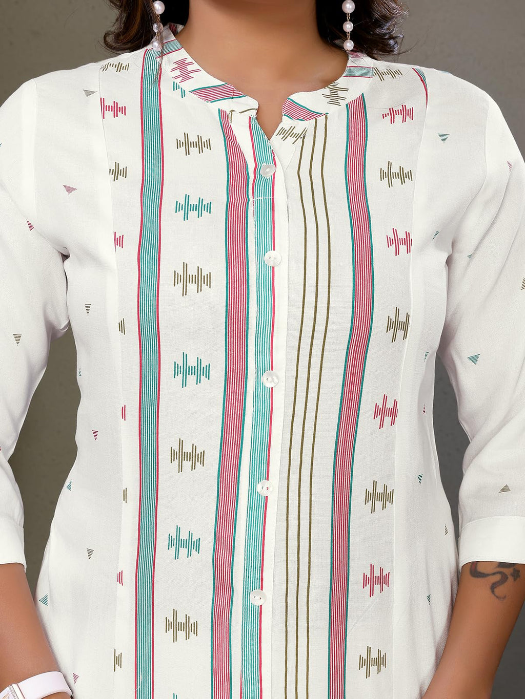 rangita Calf Length Printed A-Line Kurti