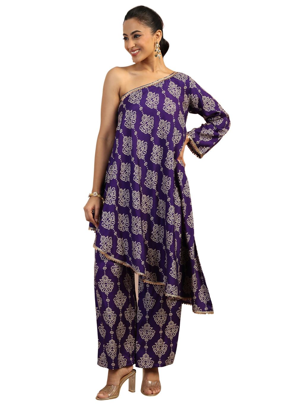 Libas Womens Viscose Rayon Co-Ords (400927XXL_Purple
