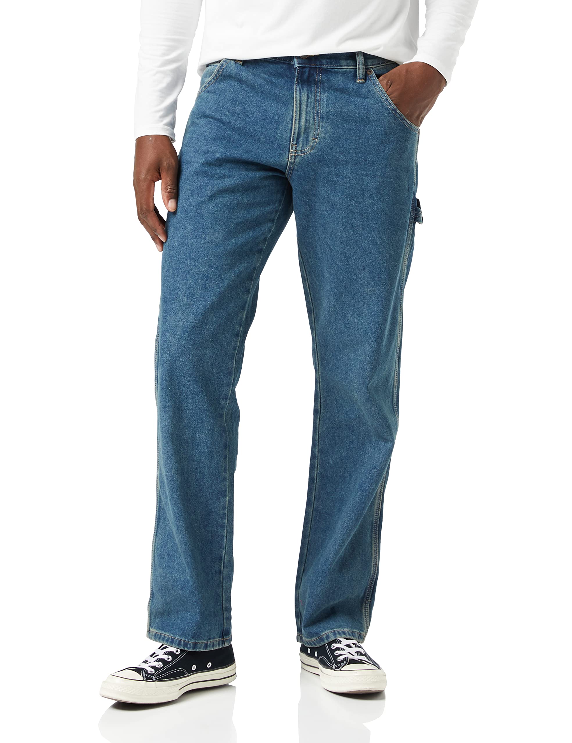 Dickies mens Relaxed Fit Carpenter jeans, Tinted Heritage Khaki, 38W x 32L US