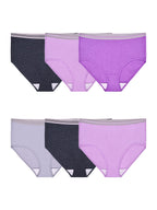Fruit of the Loom Women's Cotton Blend Brief, 6 Pack-Colors May Vary, 8