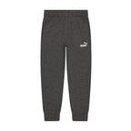 PUMA Boys' Core Logo Jogger, Side Seam Pockets, Elastic Waistband, Pull On Pant, Charcoal Grey, 5