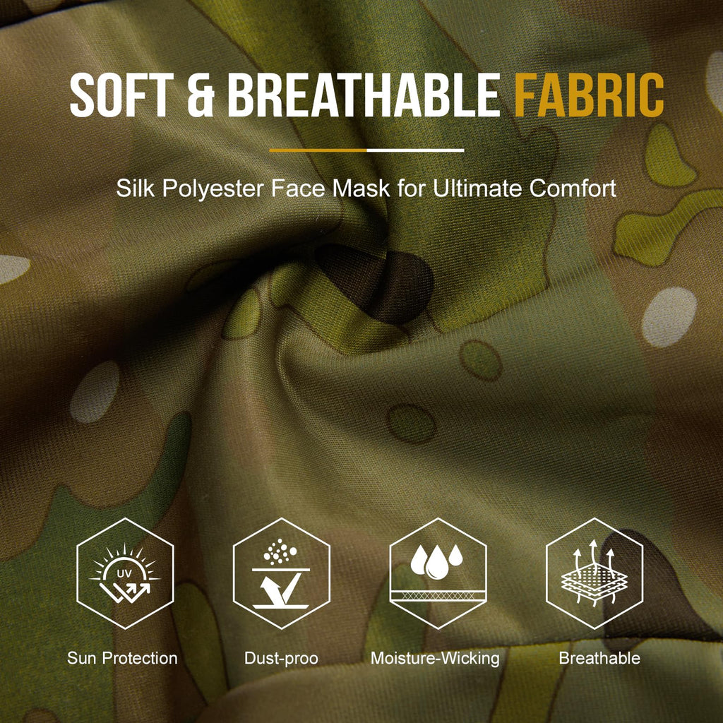 OneTigris Balaclava Face Mask Men, Women's Full Head Wrap Motorcycle Cooling Neck Gaiter Tactical Hood for Hiking Cycling