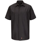 Red Kap Men's Standard Ripstop Crew Shirt, Short Sleeve, Charcoal, Medium