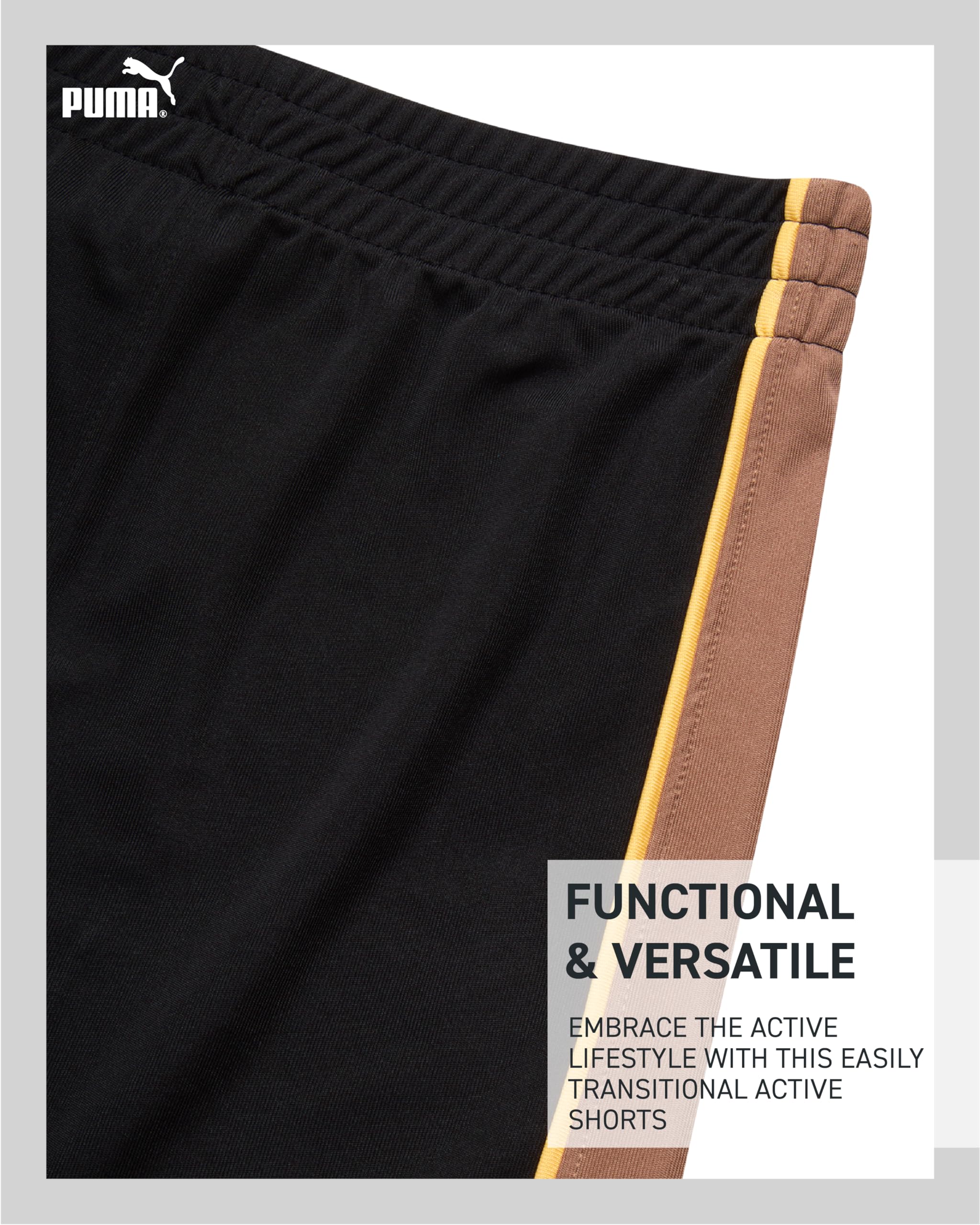 PUMA Boys' Short Set - 3 Piece Short Sleeve Graphic T-Shirts and Active Shorts Outfit Set for Boys (Sizes: 2T-7), Size 2T, Brown