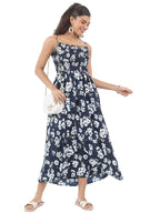 Ketch WomenS Polyester A-Line Maxi Casual Dress (Khj6000027_Navy_Xl)