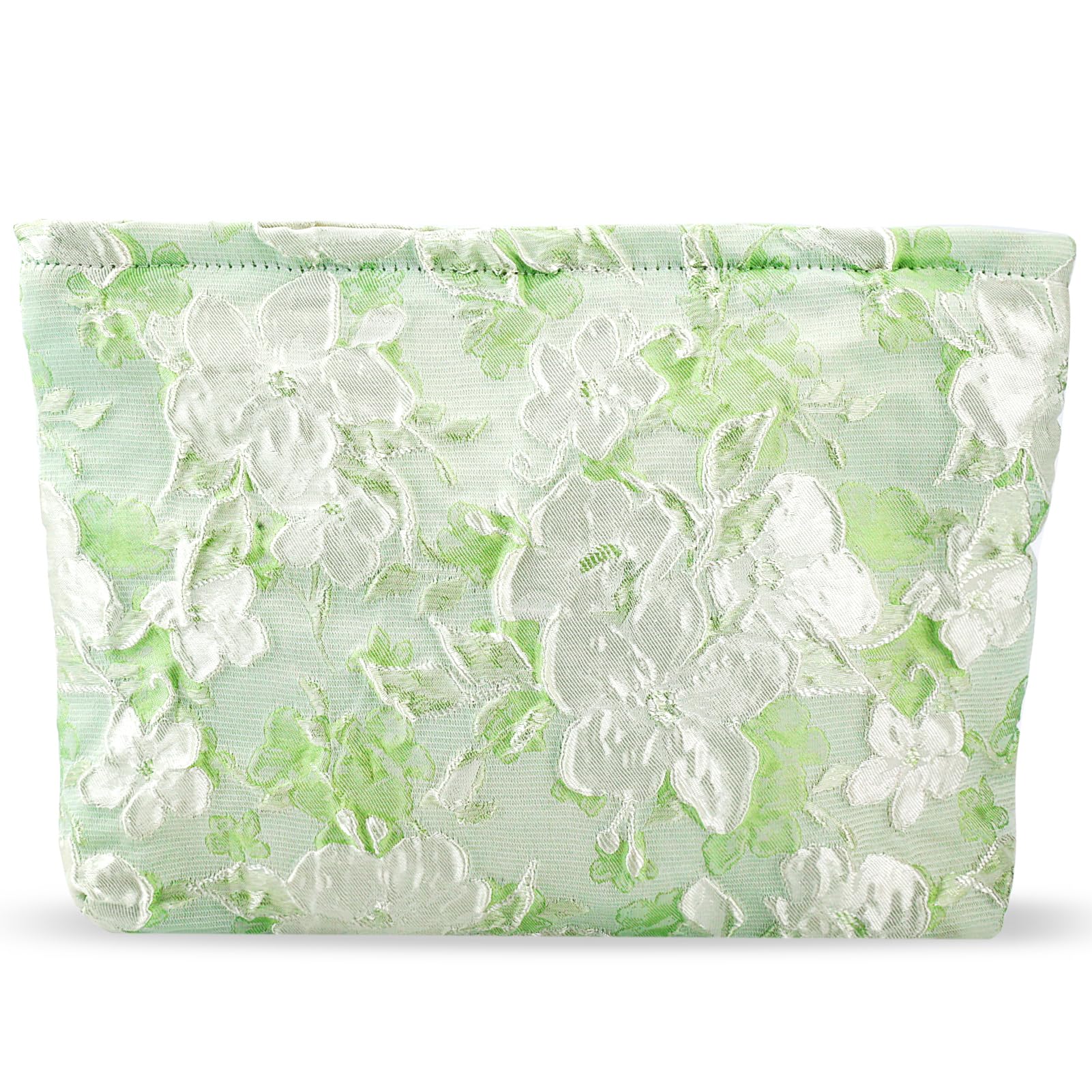 ZLFSRQ Flower Makeup Bag for Women Girls Teens Travel Cute Floral Cosmetic Bags Large Zipper Cosmetic Pouch for Purse Portable T