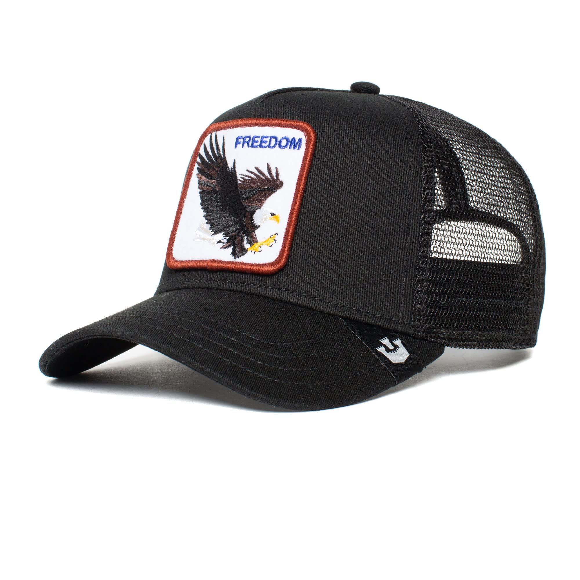 goorin Bros The Farm core Unisex Adjustable Mesh Snapback Trucker cap, Black (Freedom), One Size