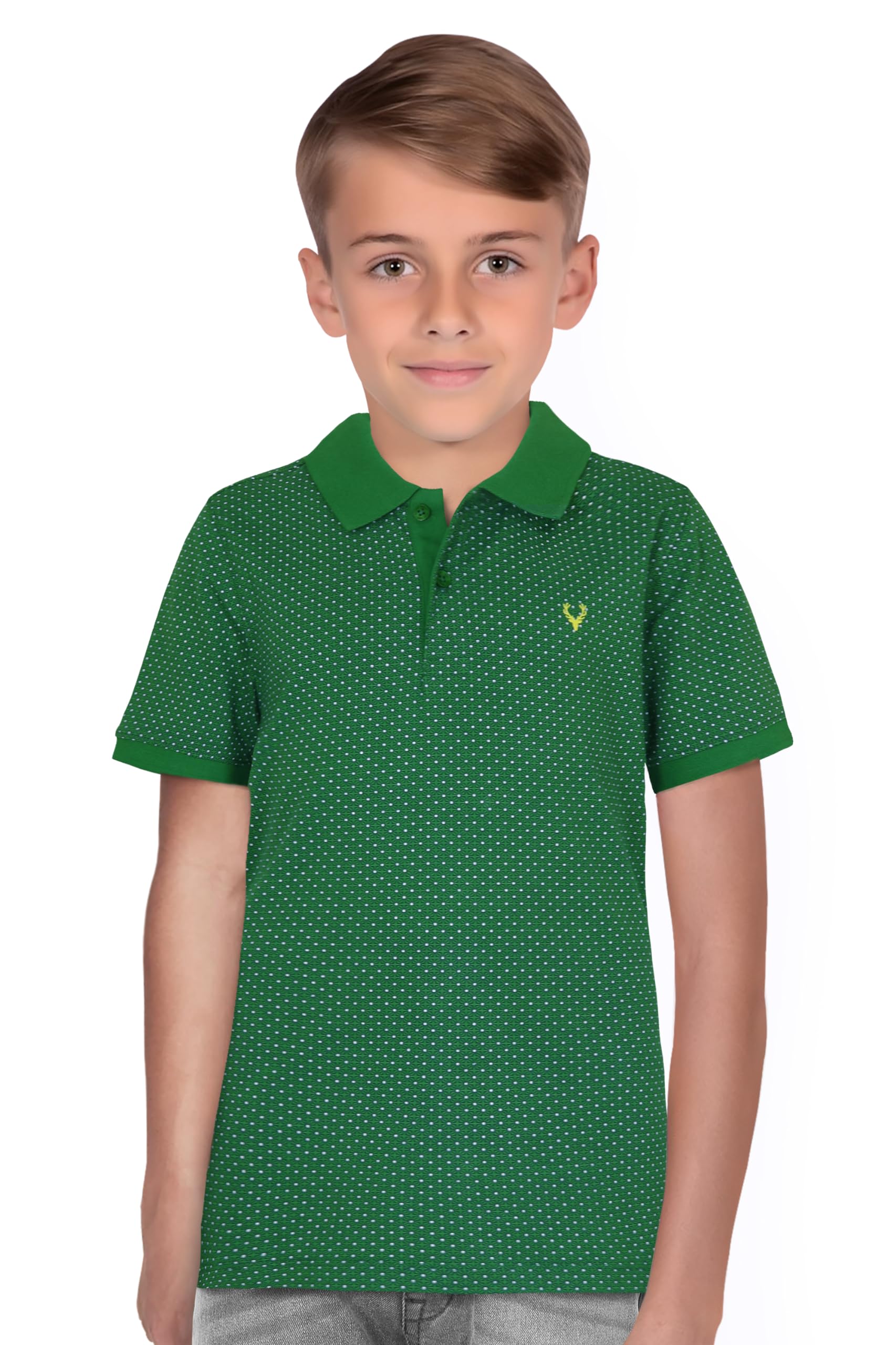 Allen Solly Boys Regular Fit Printed Casual Cotton Polo Shirt