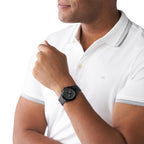 Michael Kors Slim Runway Chronograph Black Stainless Steel Men's Watch (Model: MK8919)