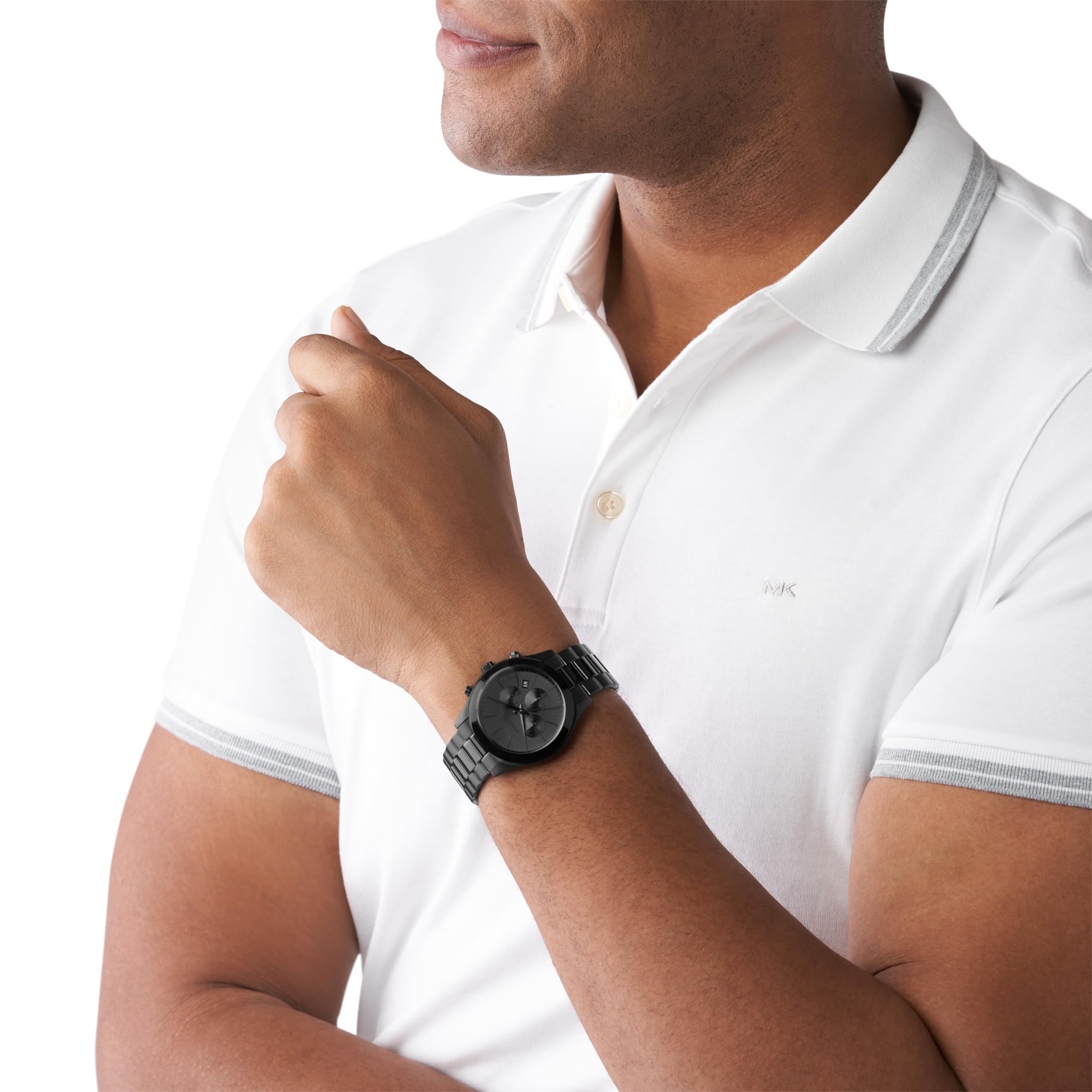 Michael Kors Slim Runway Chronograph Black Stainless Steel Men's Watch (Model: MK8919)