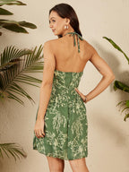 Rare WomenS Chiffon A-Line Above The Knee Dress (Ep8084_Olive