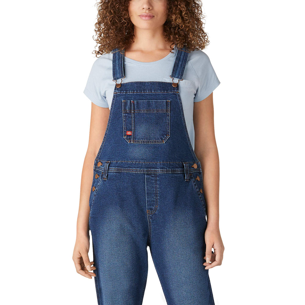 Dickies womens Denim Boyfriend Bib Overall, Retro Stonewash, Medium US