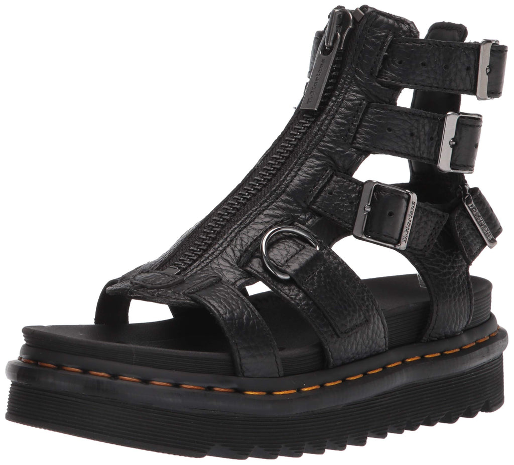 Dr. Martens Women's Olson Sandal, Black Aunt Sally, 6