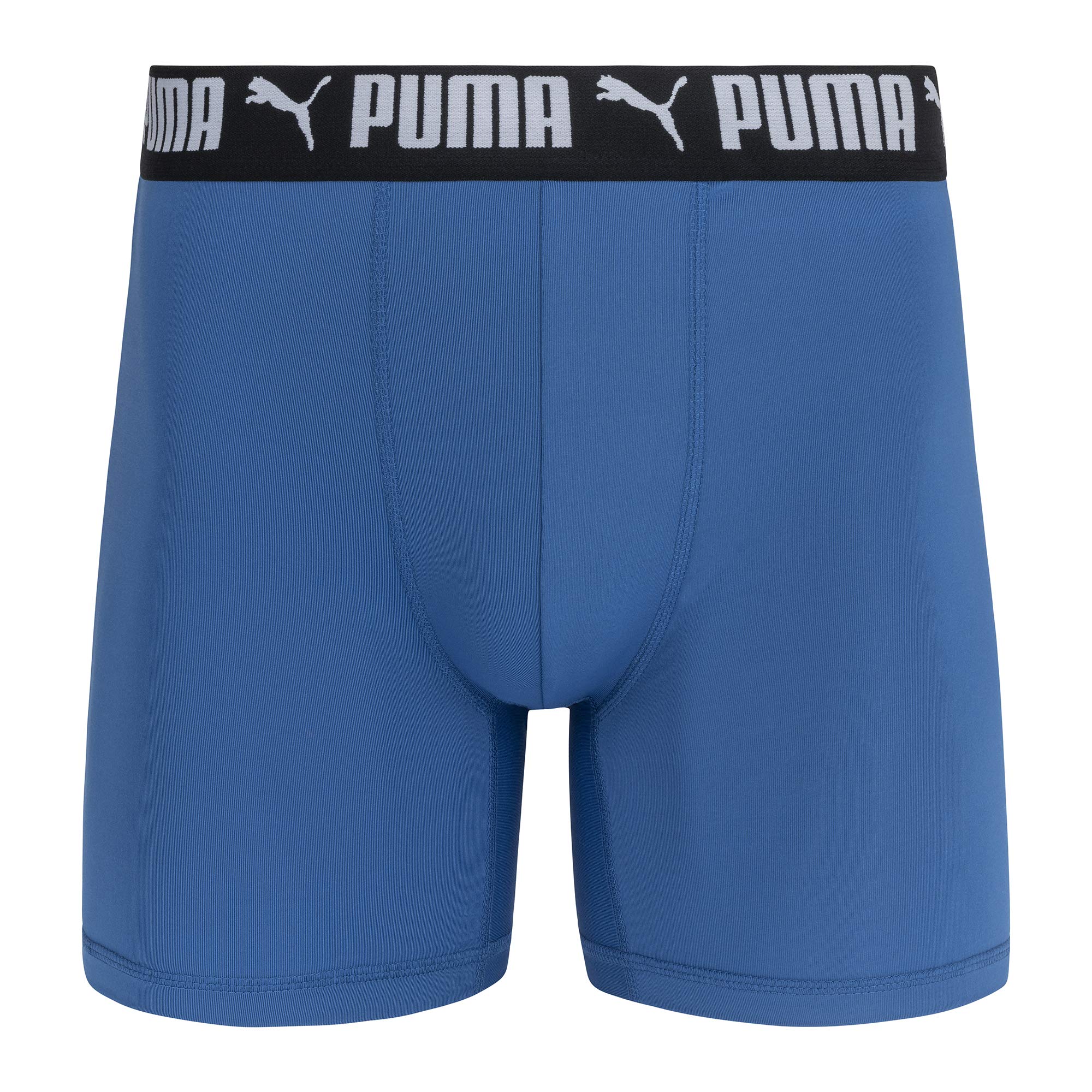 PUMA Men's 3 Pack Athletic Fit Boxer Briefs, Star Sapphire, X-Large