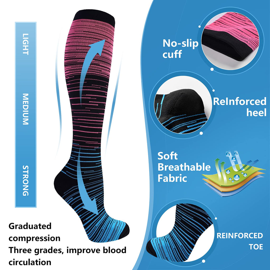 bropite Compression Socks for Women & Men Circulation-Compression Socks 20-30 mmhg-Best for Running,Medical,Nurse,Travel