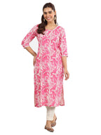 Libas WomenS Viscose Printed Regular Kurta (29473O Pink