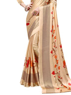 Satrani Womens Crepe Saree With Blouse Piece