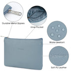 Narwey Small Makeup Bag for Purse Vegan Leather Travel Makeup Pouch Mini Cosmetic Bag Zipper Pouch for Women