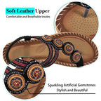 HARENCE Women's Summer Sandals Casual Comfortable Flip Flops Beach Shoes Ankle T-Strap Thong Elastic Flat Sandals for Women