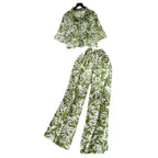 Gufrina Women For Co Ord Set|| Oversize Shirt|Shirt Collar Top| Flora Co-Ord Set For Women Print|Button-Down Casual Wear For Wom