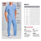 Dickies Men's EDS Signature V-Neck Scrub Top, White, Large