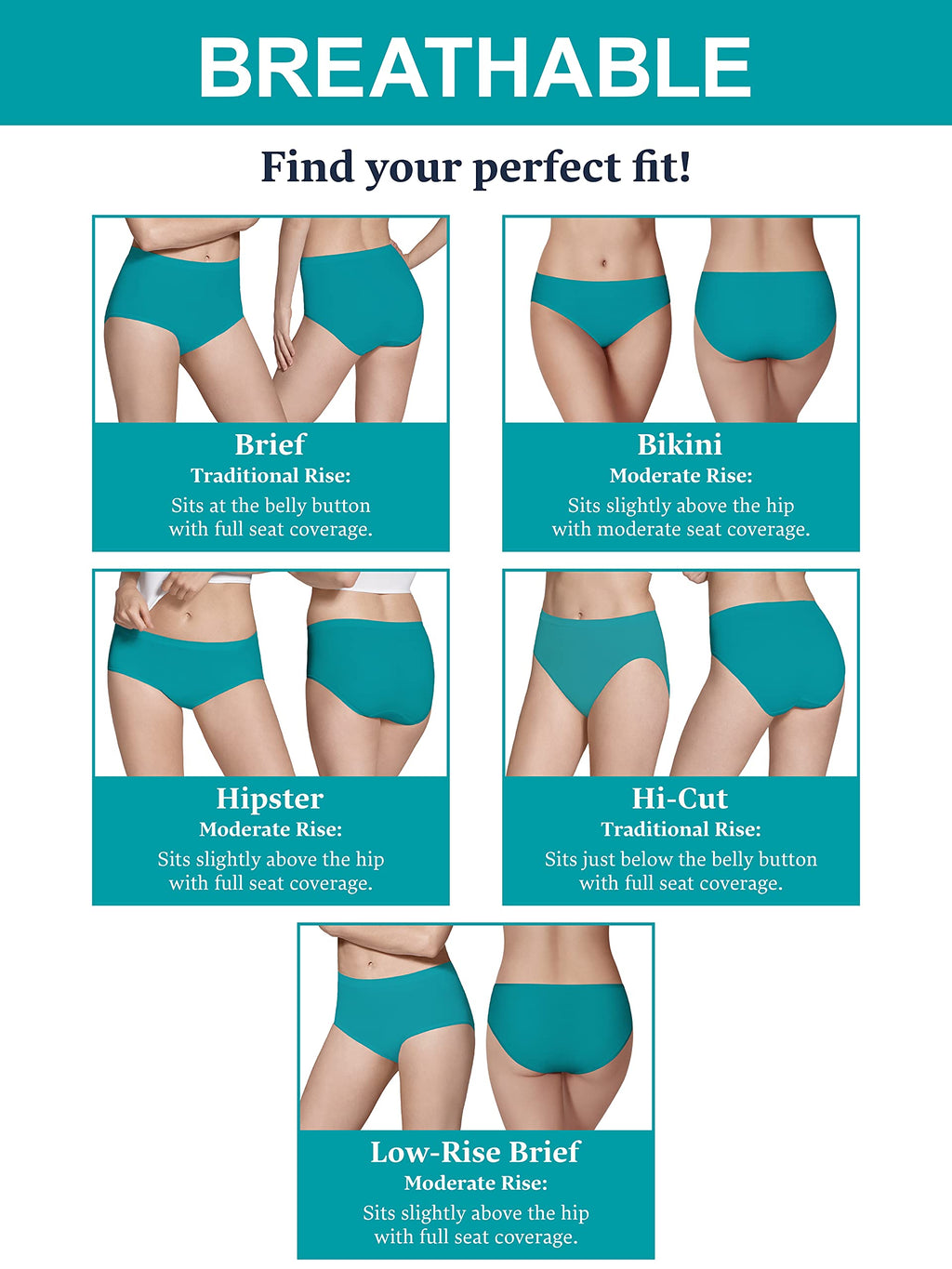 Fruit Of The Loom Womens Breathable Underwear, Moisture Wicking Keeps You Cool & Comfortable, Available In Plus Size Briefs, Cot