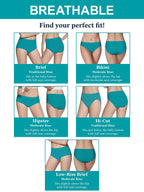 Fruit Of The Loom Womens Breathable Underwear, Moisture Wicking Keeps You Cool & Comfortable, Available In Plus Size Briefs, Cot