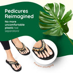 Pedicure Sandals with Built In Toe Separators for Women - Comfortable Spa Style Flip Flops for Home, Salon, Yoga & Gym Use - Ide
