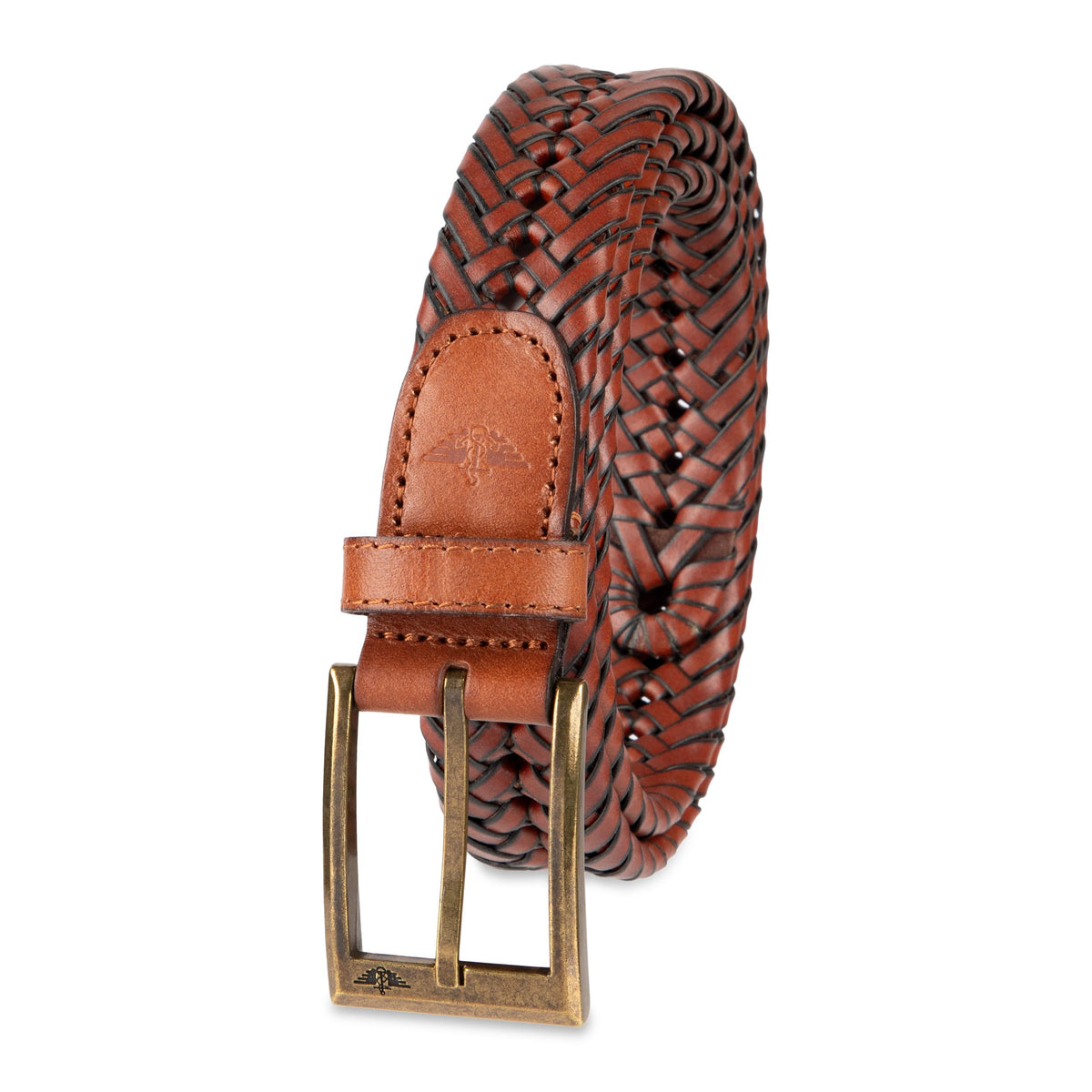 Dockers MenS 30Mm GlazedTop Braided Belt Tan/38 Ad 38