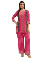 Libas Printed Silk Blend Straight Co-Ords Set For Women (51606Xxl)