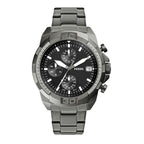 Fossil Men's Bronson Quartz Stainless Steel Chronograph Watch, Color: Smoke (Model: FS5852)