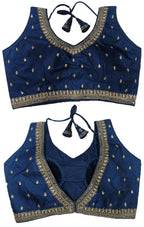 Pujia Mills WomenS Indian Ethnic Wear Designer Golden Zari Embroidery With Sequence Work V Neck Sleeveless Readymade Worked Sar
