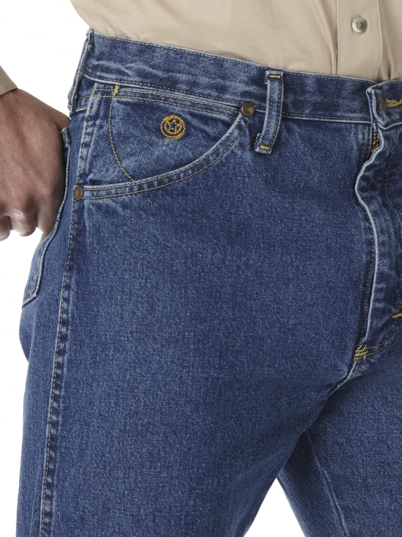 Wrangler Men's George Strait Cowboy Cut Original Fit Jean, Heavyweight Stone Denim, 32W x 36L