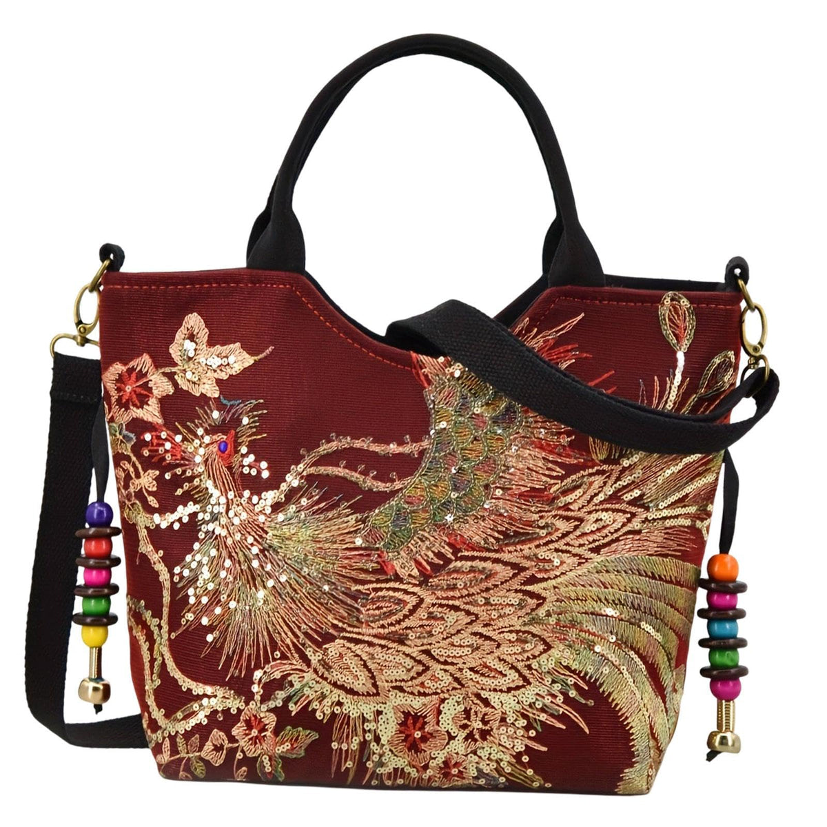 Enakshi Women Embroidery Handbag Accessories Canvas Tote For Dating Birthday Outdoor Red|Clothing, Shoes & Accessories | Womens 