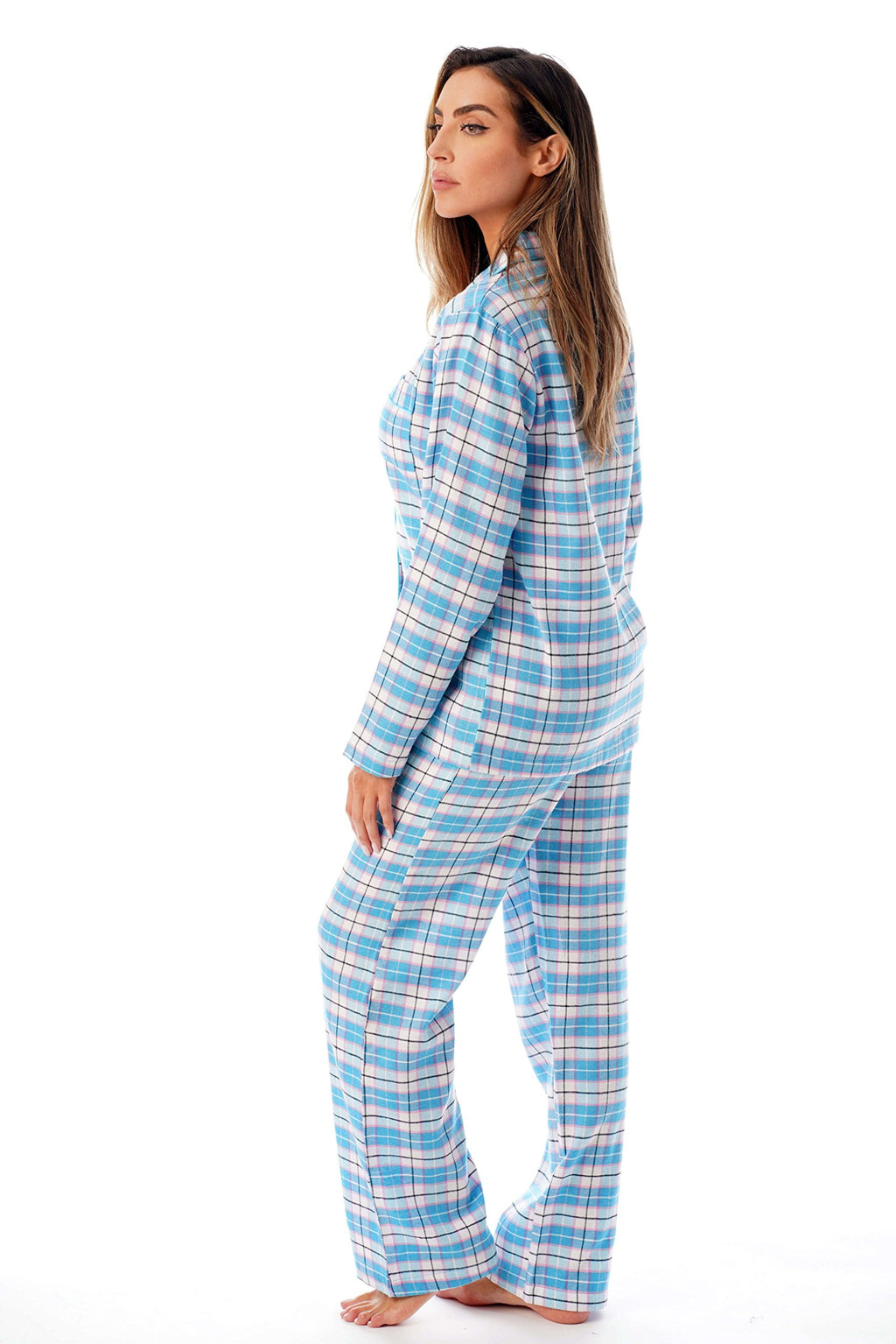 Just Love Long Sleeve Flannel Pajama Sets for Women 6760-10359-BLU-3X Blue