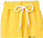 T2F Girls Regular Fit Printed Cotton Joggers Track Pants Yellow