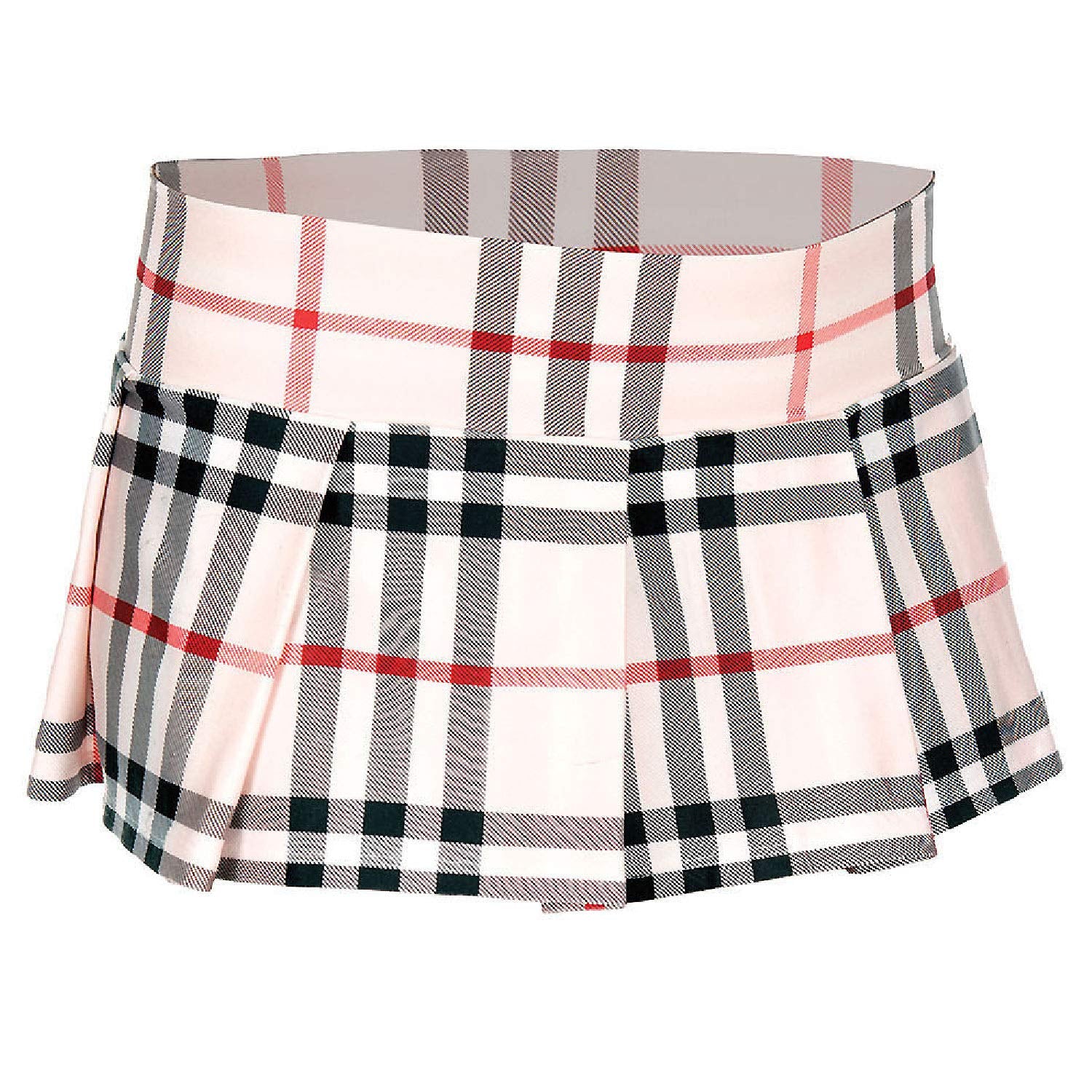 Music Legs 25074-BROWNPLDS-M Plaid Color Pleated Skirt  Brown - Small & Large