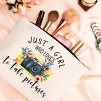 GevGuxLuo Photographers Gifts, Birthday Gift for Best Friend Sister, Photography Camera Accessories, Photo Lovers Makeup Bag Zip