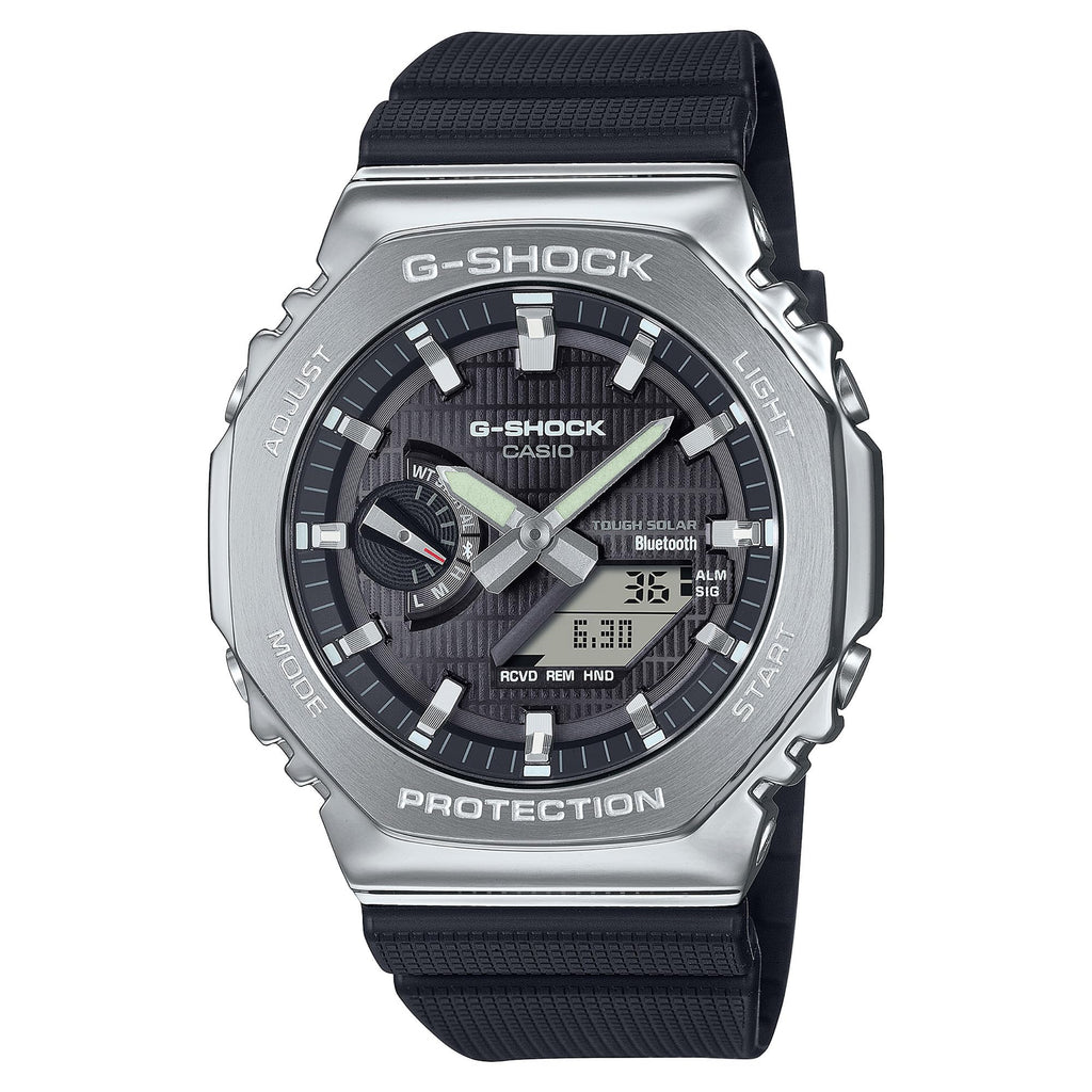 G-Shock Casio G-Steel Solar Connected Black Dial Black Resin Strap Watch - GBM2100-1A