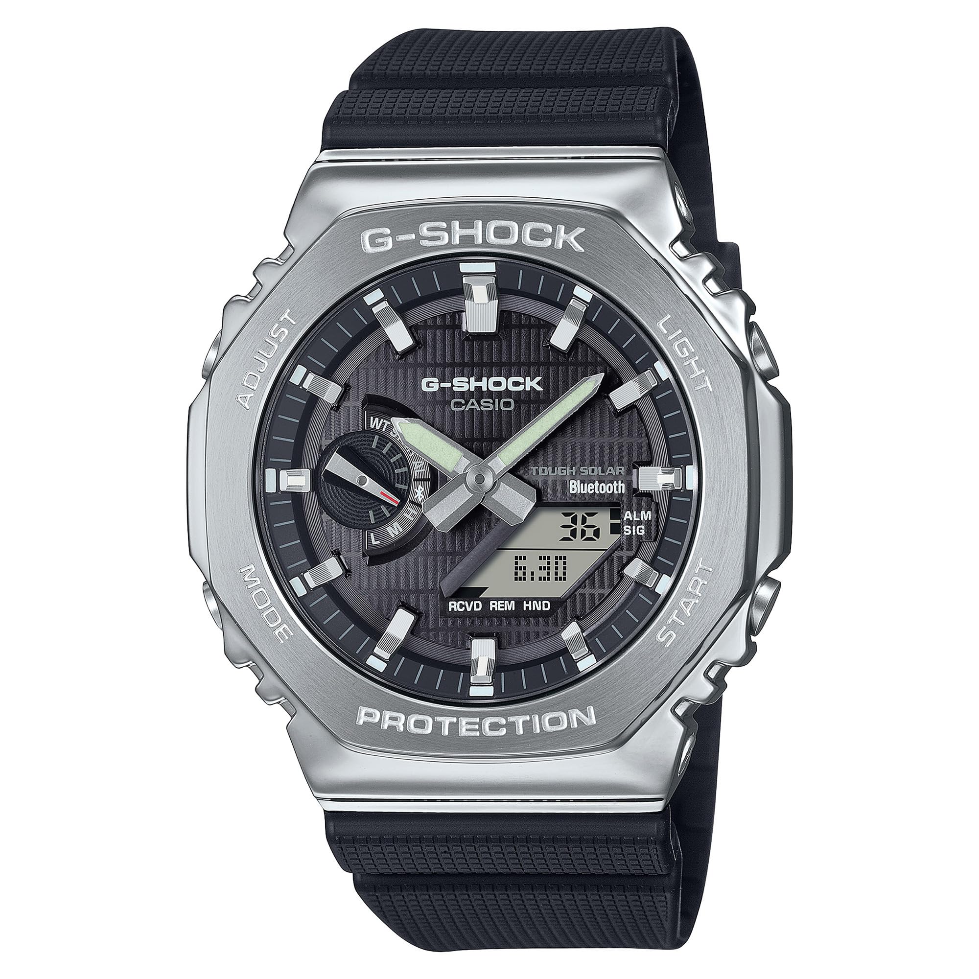 G-Shock Casio G-Steel Solar Connected Black Dial Black Resin Strap Watch - GBM2100-1A