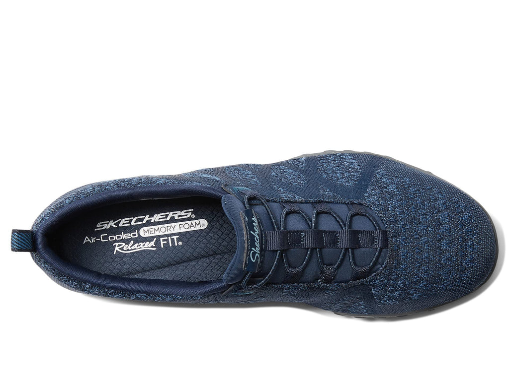 Skechers Women's Breathe Easy-Infi Knity Sneaker, Navy, 10
