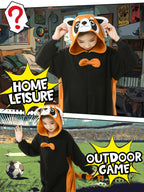 CANASOUR Red Panda Onesie Kids Halloween Cosplay Costume Girls One Piece Pjs Anime Unisex Hoodie Pajamas For 5T Boys Party Pyjam