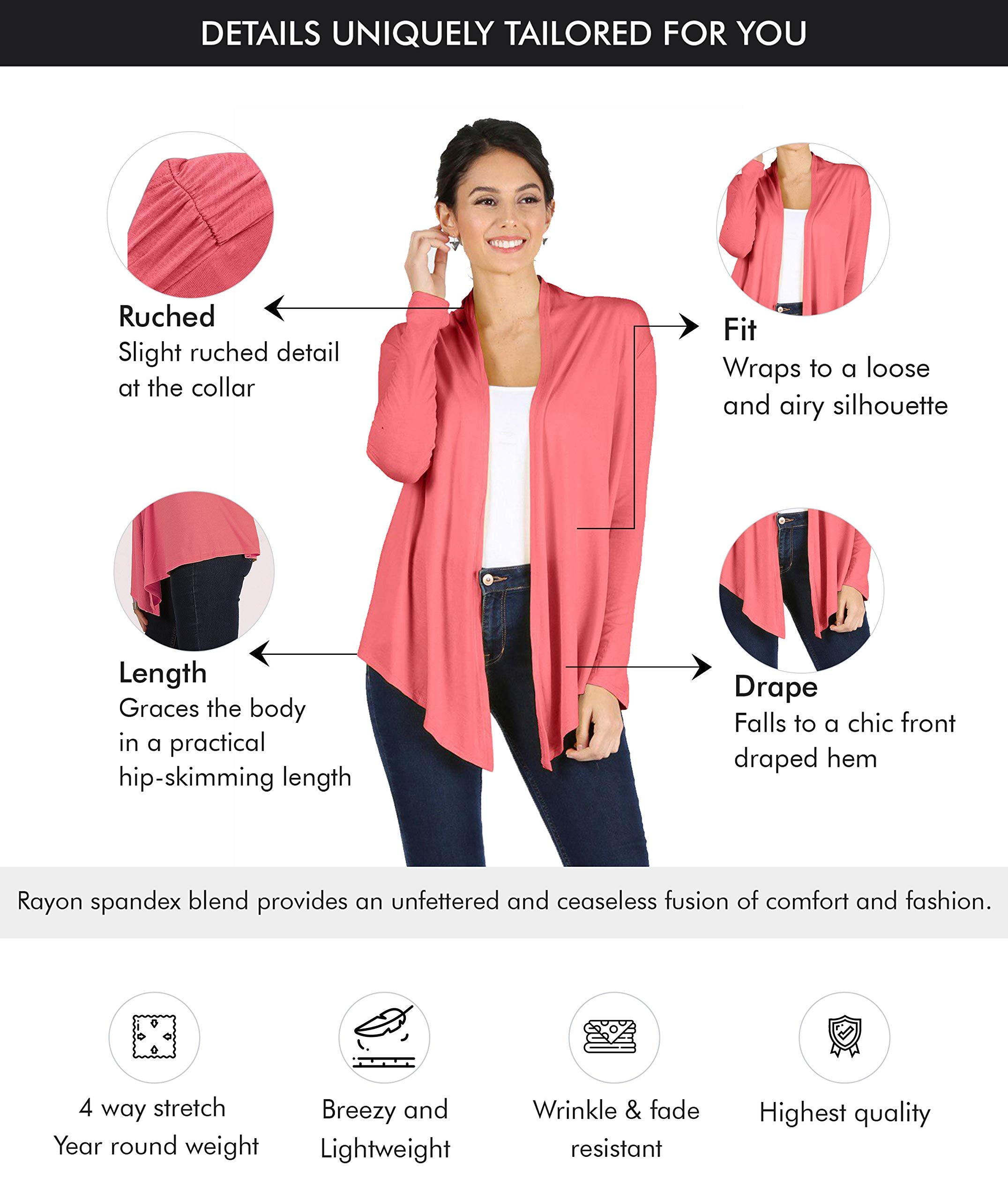 Simlu Heather Grey Cardigans for Women, Heather Grey Cardigan Plus Size and Reg, Heather Grey Lightweight Sweater Cardigan, XX-L