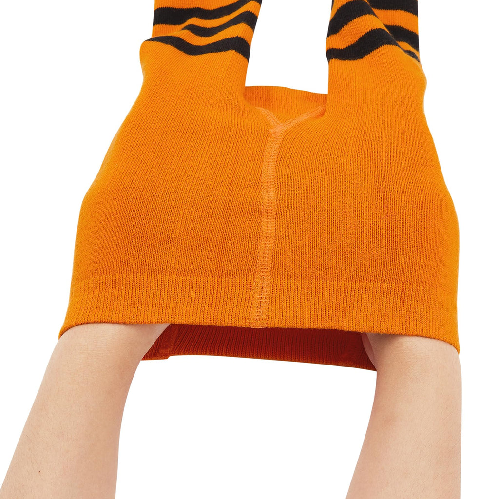 Zando Soft Baby Halloween Tights for Girls Funny Baby Orange and Black Striped Leggings Toddler Striped Tights Toddler Orange Ti