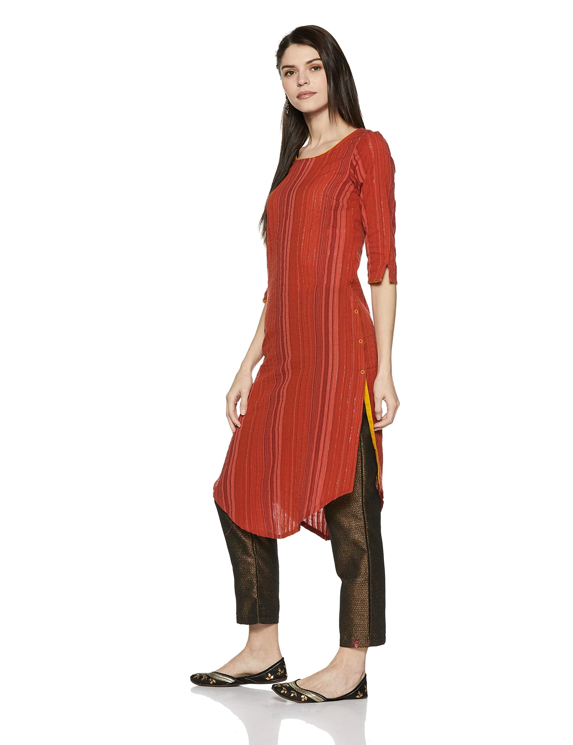 Aurelia Women'S Asymmetrical Hemline Kurta