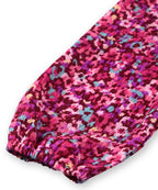 Beebay Kids Girls Abstract Print Ruffle Dress Maroon